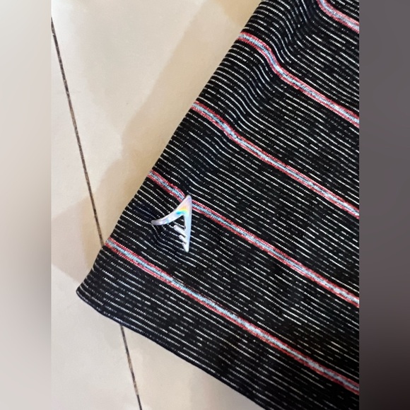 Mens Antigua Performance 1/2 Zip Size XXL “Logo” Top Color Charcoal Stripes - Picture 3 of 16